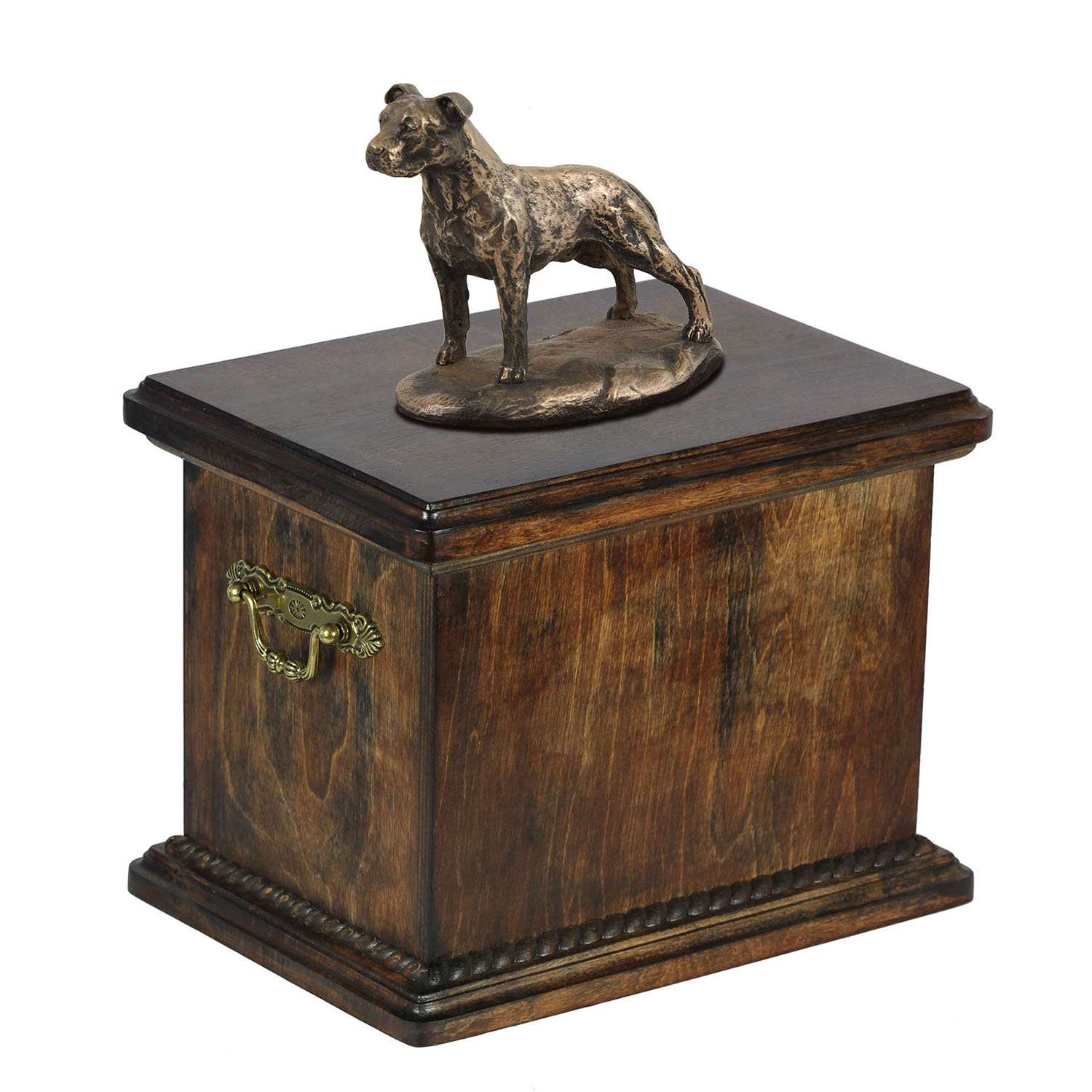 4. American Staffordshire Terrier uncropped Gregspol Ltd Cremation Urn. alle breeds, pet urns uk